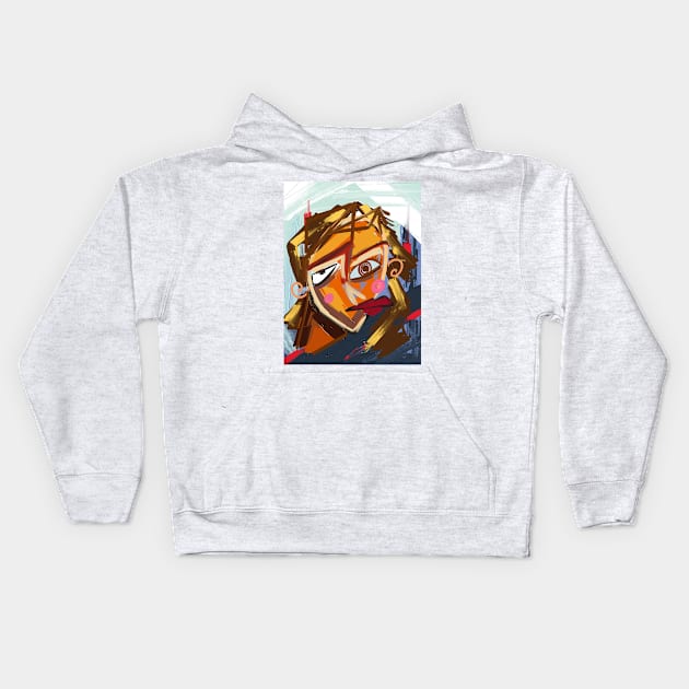 Abstract painting Kids Hoodie by hdesign66